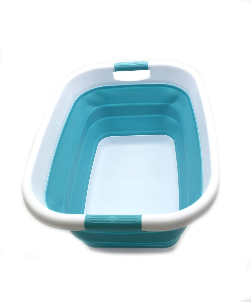 SAMMART 31L (8.1 gallon) Collapsible Plastic Laundry Basket-Foldable Pop Up S...