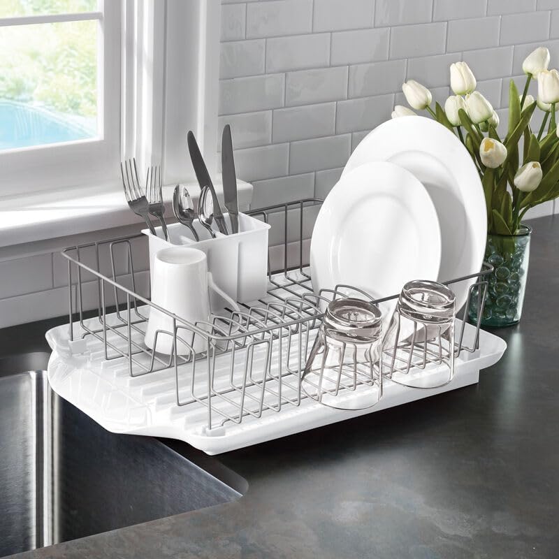Farberware Classic Large Rust Resistant Full Dishrack with Removable 3 Compar...