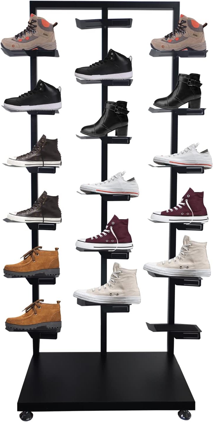 lesolar Commercial Clothing Store Shoe Rack, Holds 18 Shoes