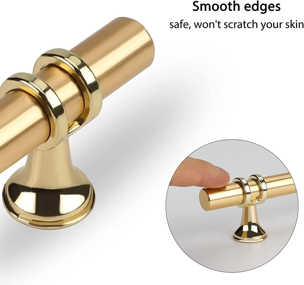 Kitchen Cabinet Handles, Gold Cabinet Pulls 20 Pack 3 Inch, Brushed Gold Draw...