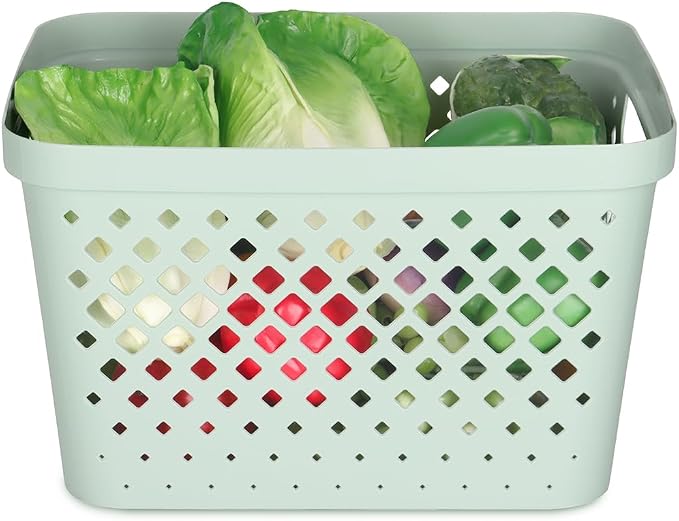 Glad Plastic Storage Basket Set, Value Pack of 6 | Open Storage Bins