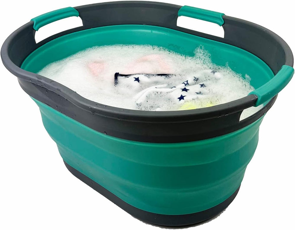 SAMMART 25L (6.6 Gallon) Collapsible Plastic Laundry Basket - Foldable Pop Up...