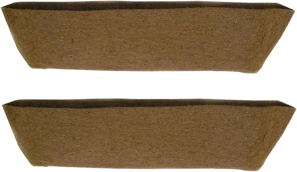 44in Long Molded Coco Fiber Liner for Window Hayrack Planters 44x10x10 2PK