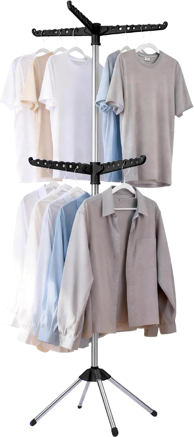 Beaudaily Clothes Drying Rack, Foldable 74.8-Inch Laundry Drying Rack, Indoor...