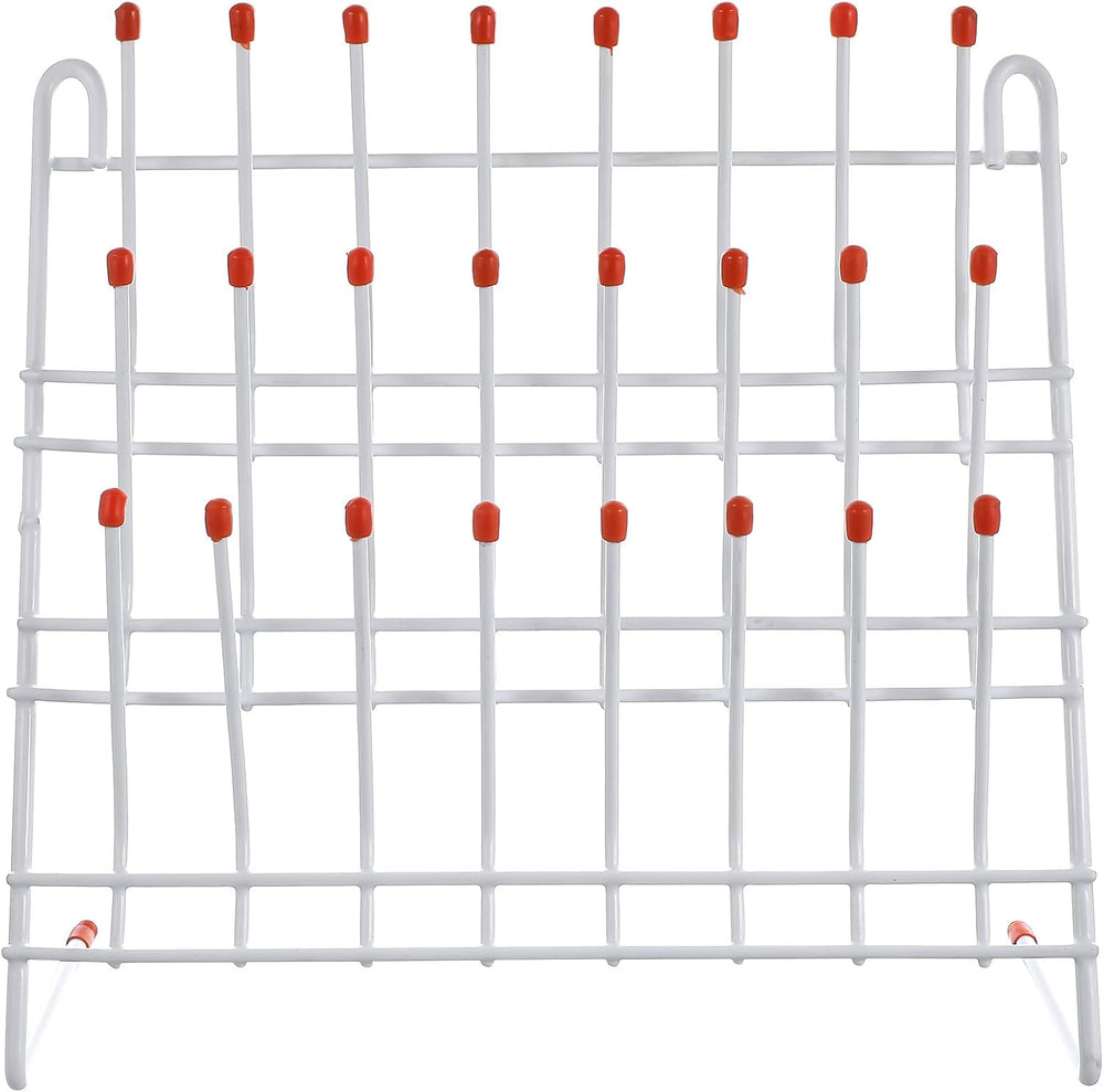 Laboratory Beaker Drying Rack 24-Position Test Tube Draining Holder 11.81X11....