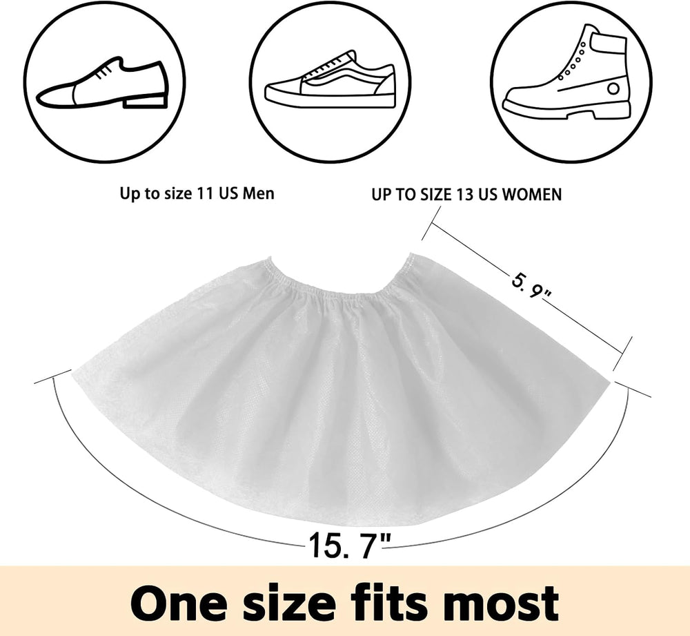 White 1000 Pieces(500 Pairs) Shoe Covers Disposable, Waterproof,Non-Slip for ...