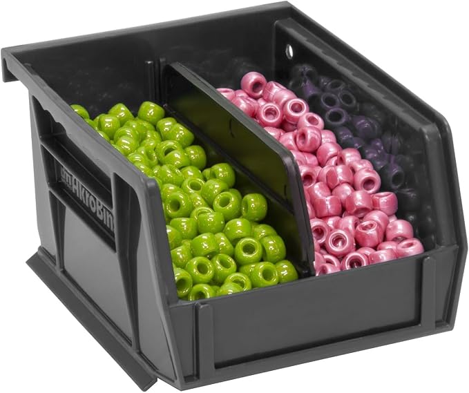 Akro-Mils 30210 AkroBins Plastic Storage Bins, Space-Saving Stackable Bins (2...