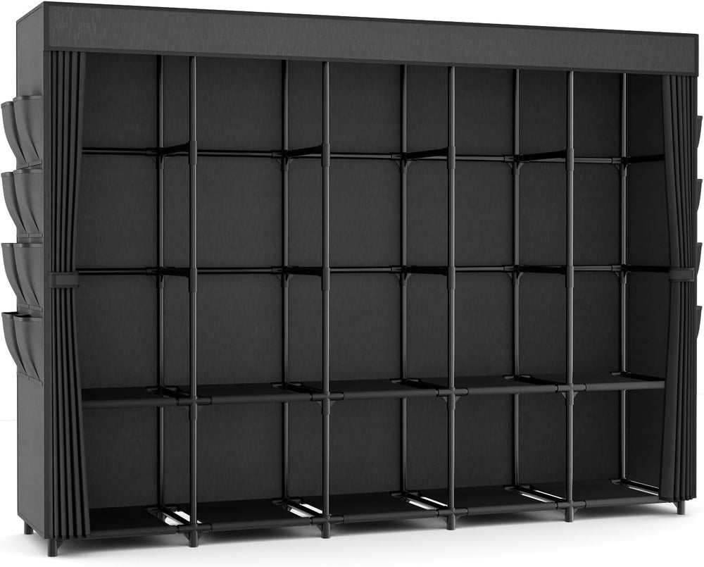 Portable Closet Storage, Portable Wardrobe Closet Organizer Clothes Rack wtih...