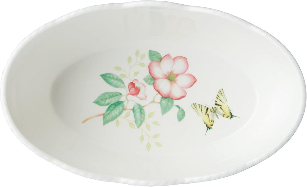 Lenox Butterfly Meadow Porcelain Bread Basket | dishwasher safe, microwave sa...