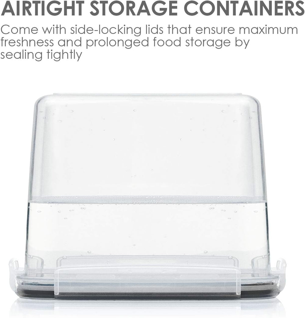 Vtopmart 3.6L Food Storage Containers, 4 PCS, Black