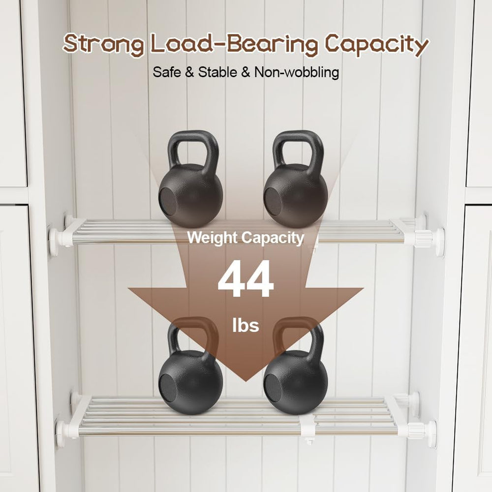Expandable Shelf Rod Closet Tension Shelf for Closet