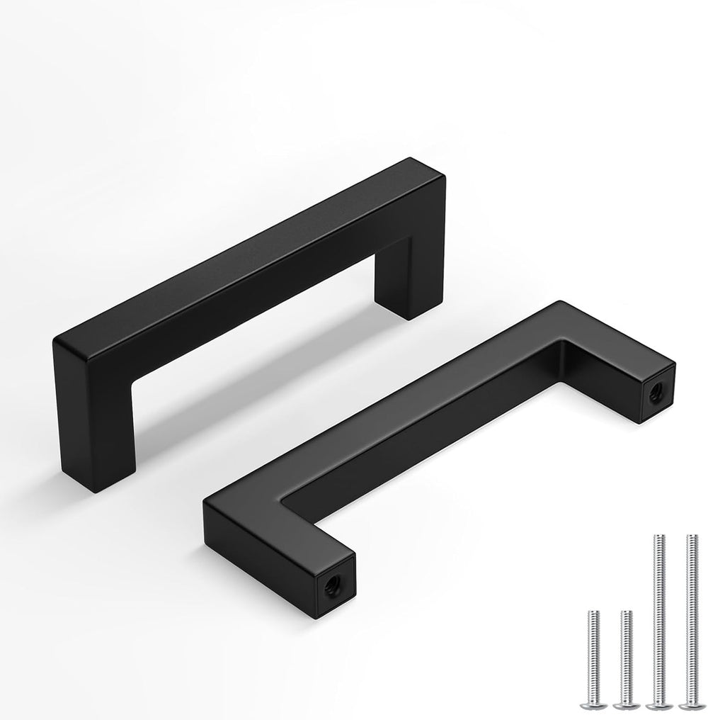 homdiy Black Cabinet Handles 3 Inch Matte Black Cabinet Handles 25 Pack