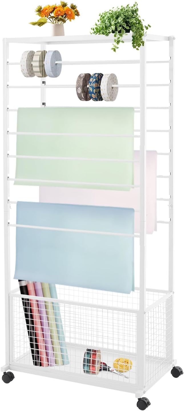 YIYIBYUS Ribbon Holder Organizer Rack, Double-Sided 16-Layer Ribbon Storage/H...