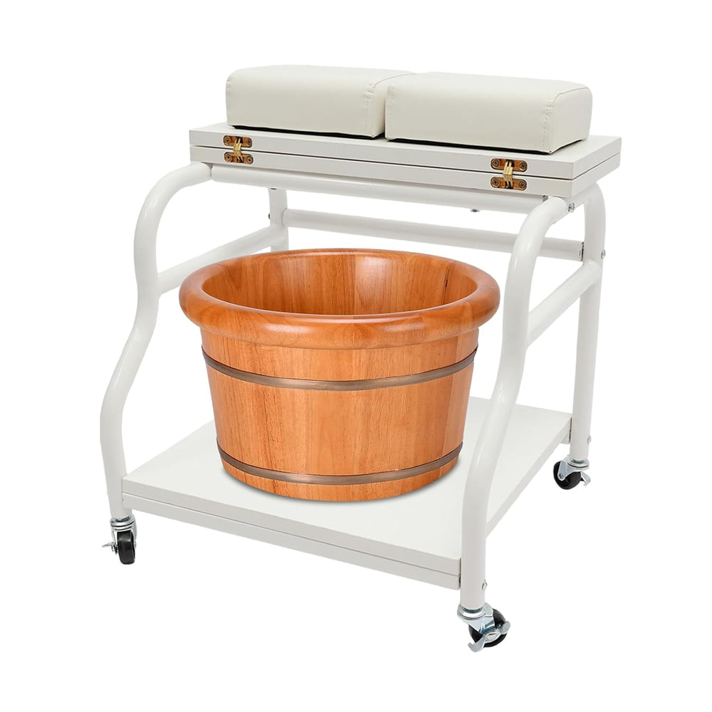 Pedicure Cart Foot Bath Trolley, Salon Nail Esthetician Cart, Portable Pedicu...