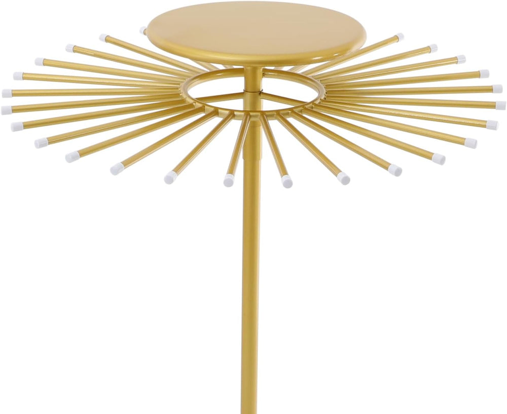 Golden Freestanding Scarf Display Rack with 30 Hanging Rods