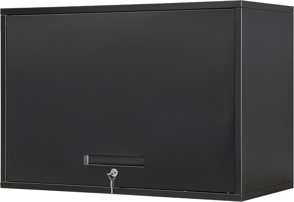 Yizosh Metal Garage Wall Cabinet with Doors and Shelves, Wall Mounted Metal S...