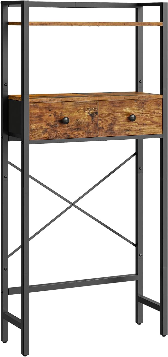 HOOBRO Over The Toilet Storage Rack with 2 Drawers, 3-Tier Bathroom Organizer...