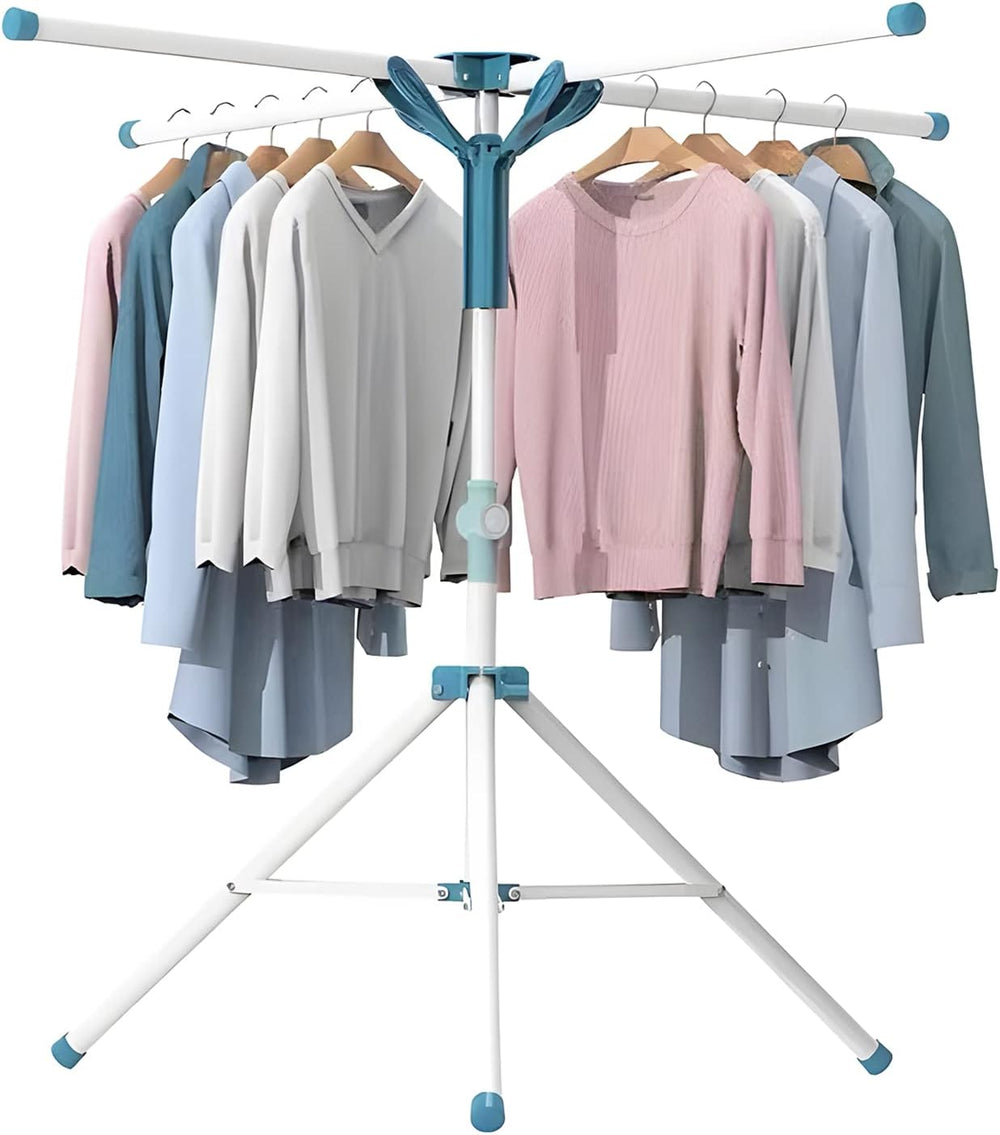 JAUREE Tripod Clothes Drying Rack Folding Indoor, Portable Drying Rack Clothing