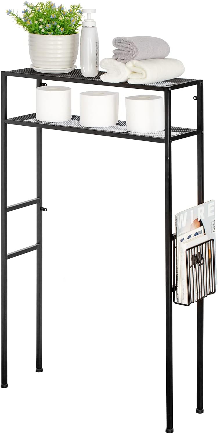 MyGift 2-Tier Over The Toilet Storage Rack, Over Toilet Bathroom Organizer, F...