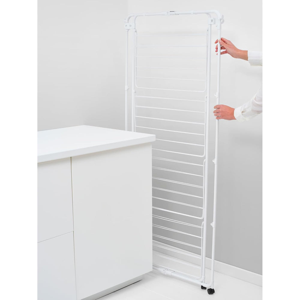 Brabantia HangOn Tower Clothes Drying Rack with Wheels | 98ft (30m) | White |...