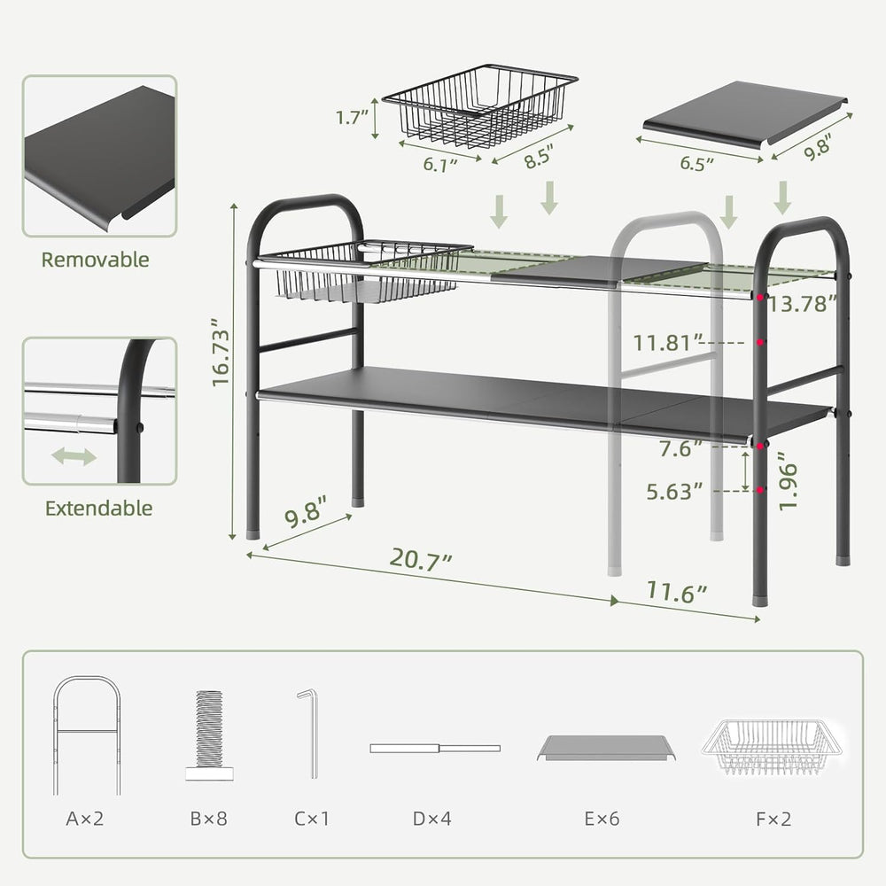 Under Sink Organizers and Storage,Expandable under cabinet organizer Shelf
