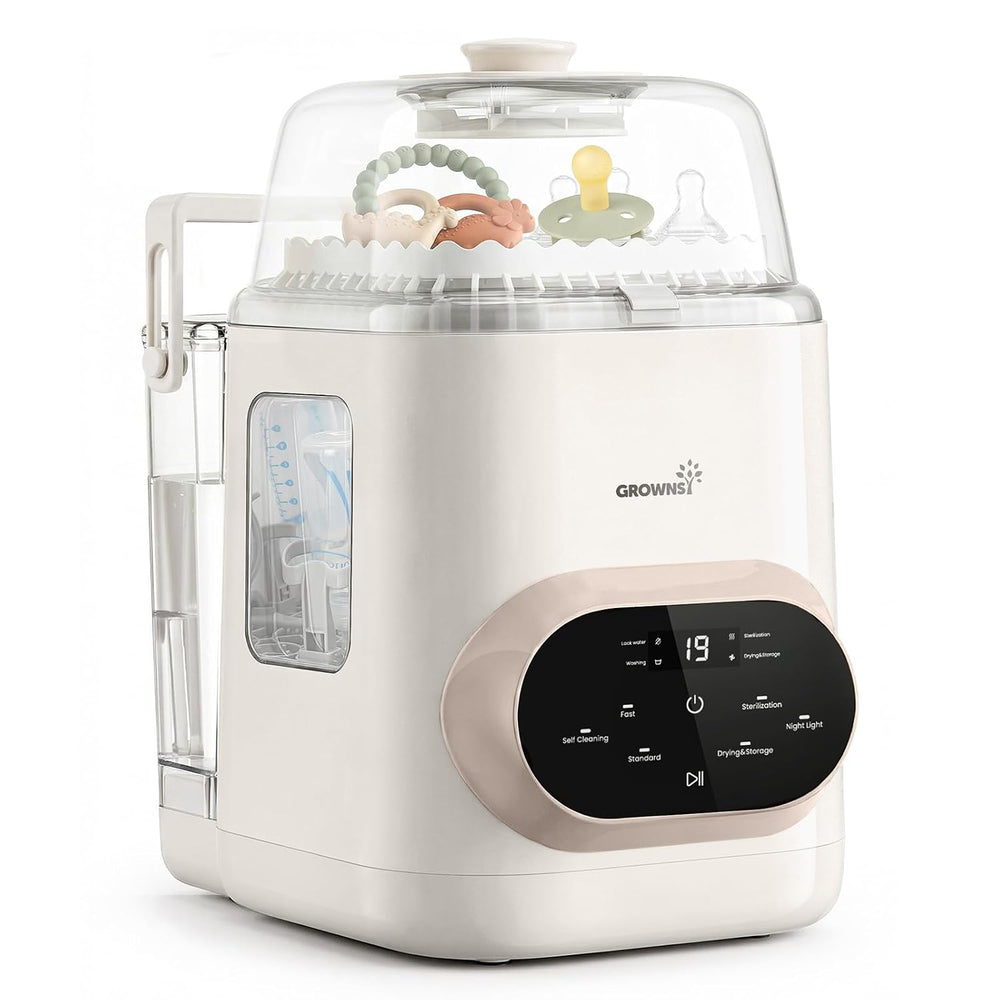 GROWNSY EaseClean Pro Bottle Washer & Sterilizer & Dryer, Visible Cle...