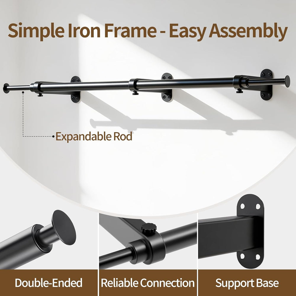 Luxspire 41" Extendable Wall Mount Clothes Rack for Clothes Bedroom, 1 Pack