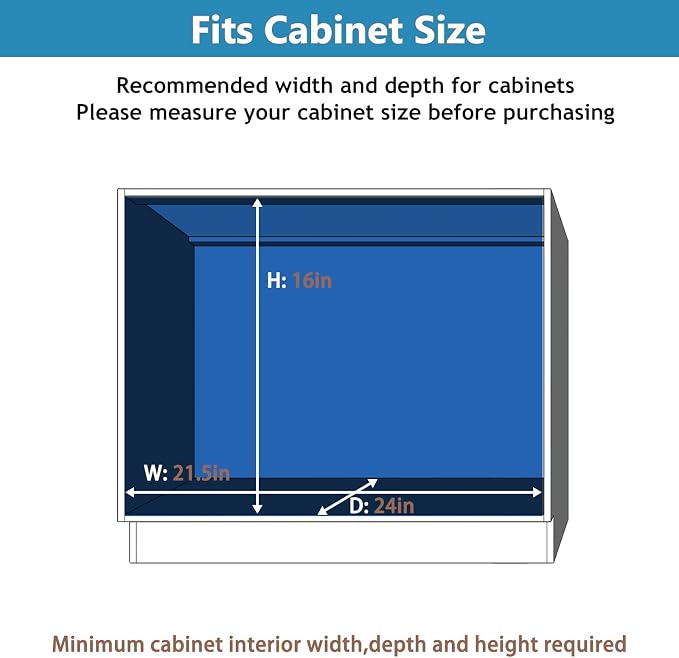 LOVMOR 2 Tier Individual Pull Out Cabinet Organizer 19½" W x 21½" D...