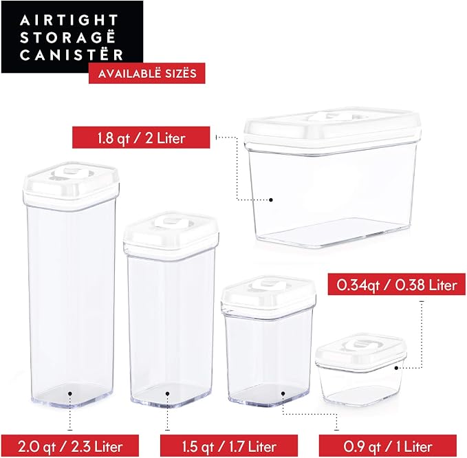 DWËLLZA KITCHEN Airtight Food Storage Containers (4 Pc)