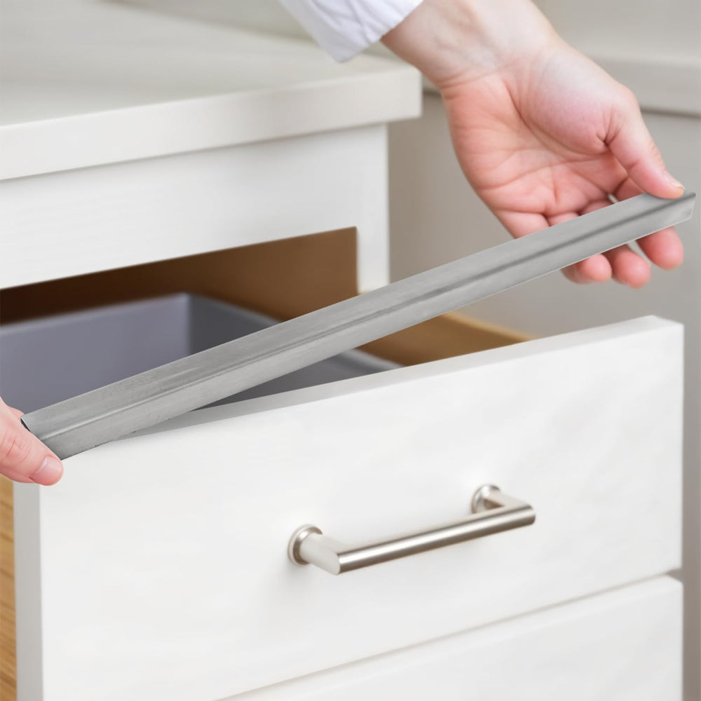 Stainless Steel Drawer Cap Protects Cabinet Edges from Damage. Slip-on Design...