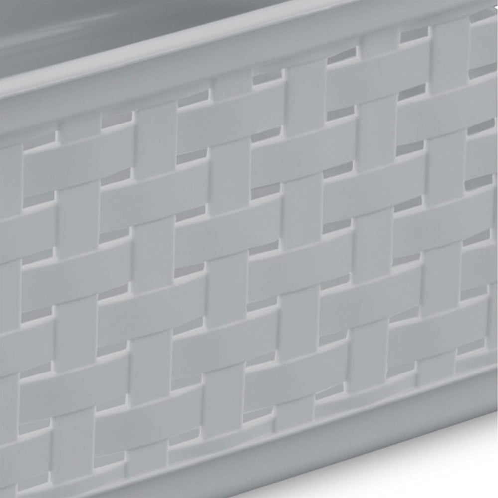 Sterilite Short Plastic Weave Storage Basket, Bin Organization for Countertop...