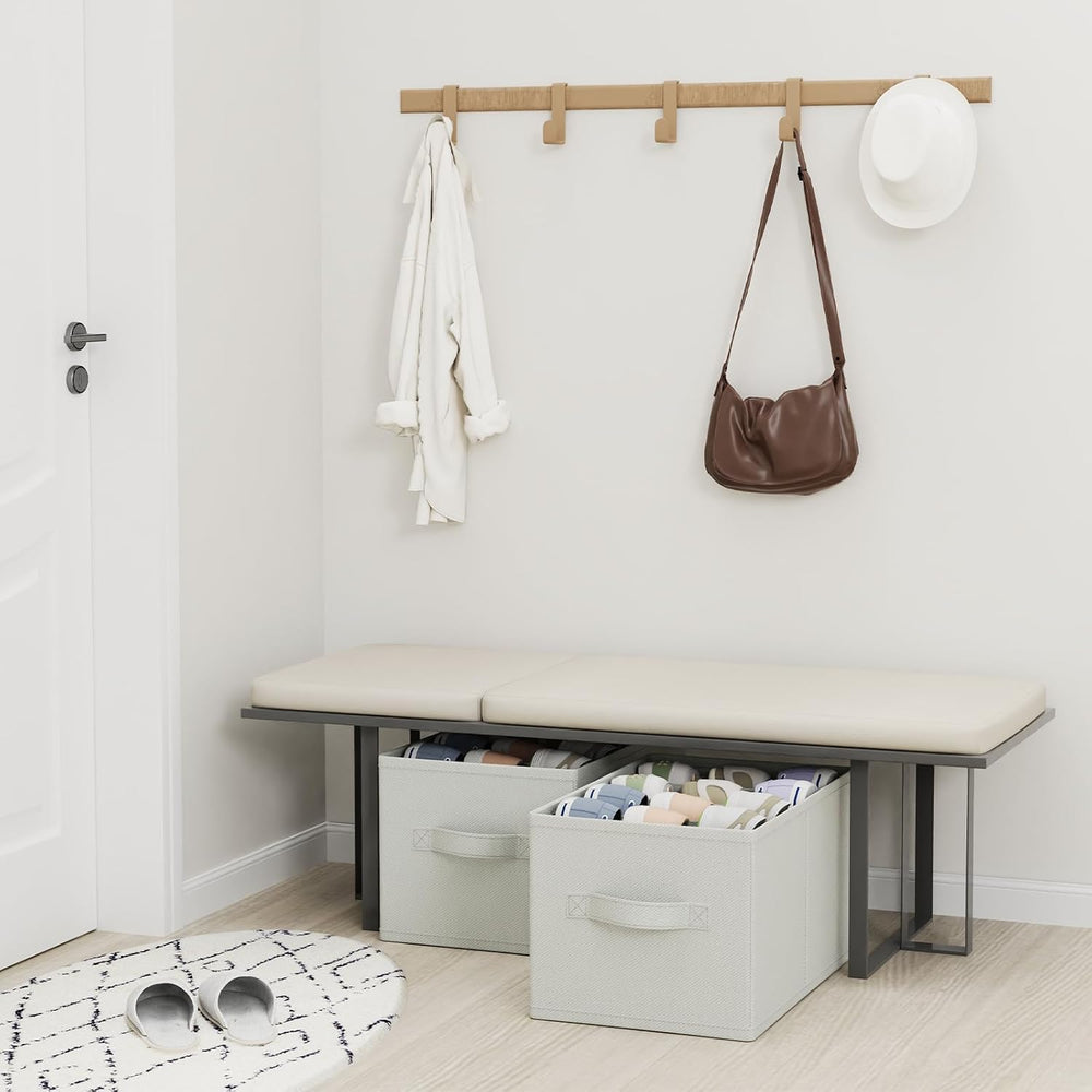 Shoe Organizer, Fits 24 Pairs, 2 Pack, 16.5x12.6x10.2 In, Grey