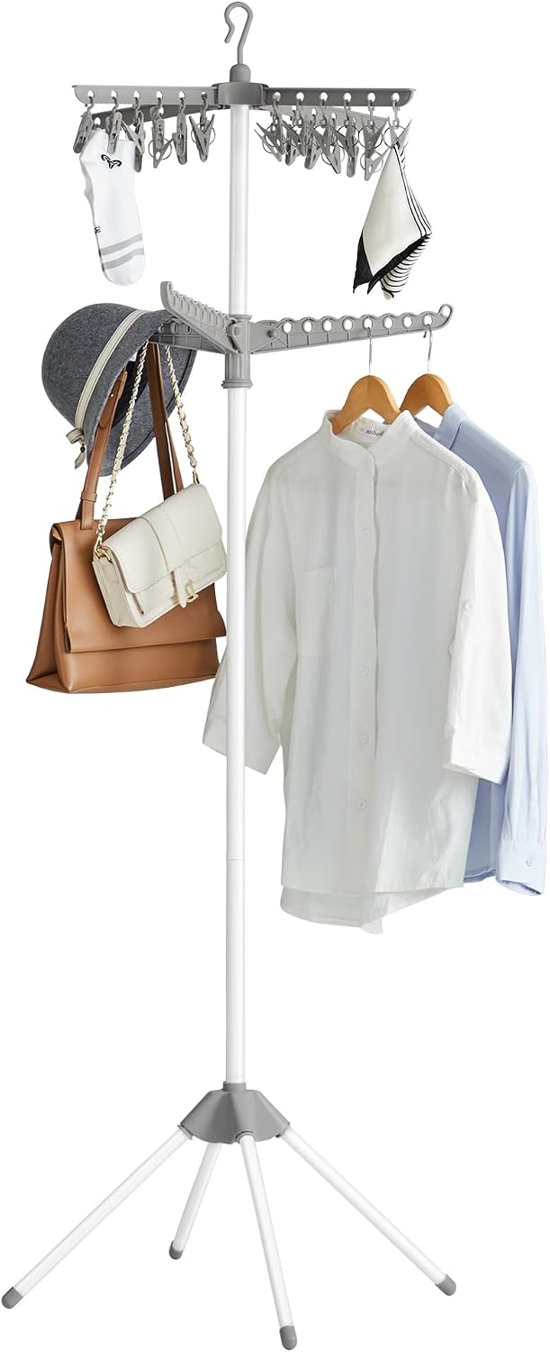 SONGMICS Clothes Drying Rack, 72.8-Inch Drying Rack, 3 Rotatable Arms
