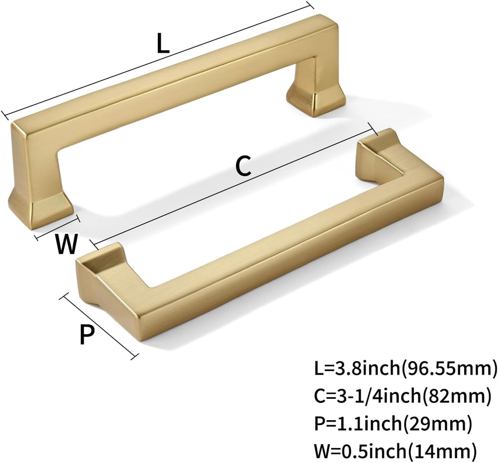 khtumeware 10 Pack 3-1/4inch(82mm) Hole Center Champagne Bronze Cabinet Pulls...