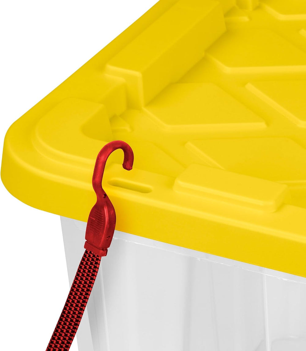Sterilite Industrial Storage Tote with Lids for Garage, 27 Gallon, 8-Pack