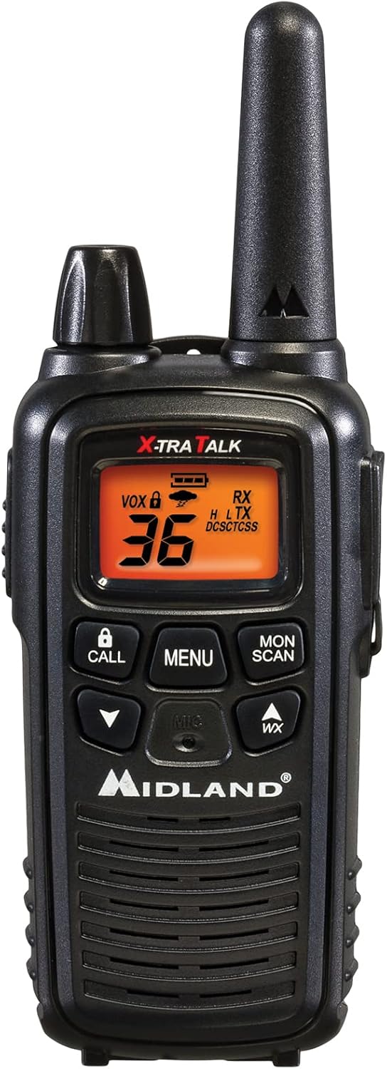 Midland LXT600VP3 FRS License Free Walkie Talkies. Black, 2 Pack