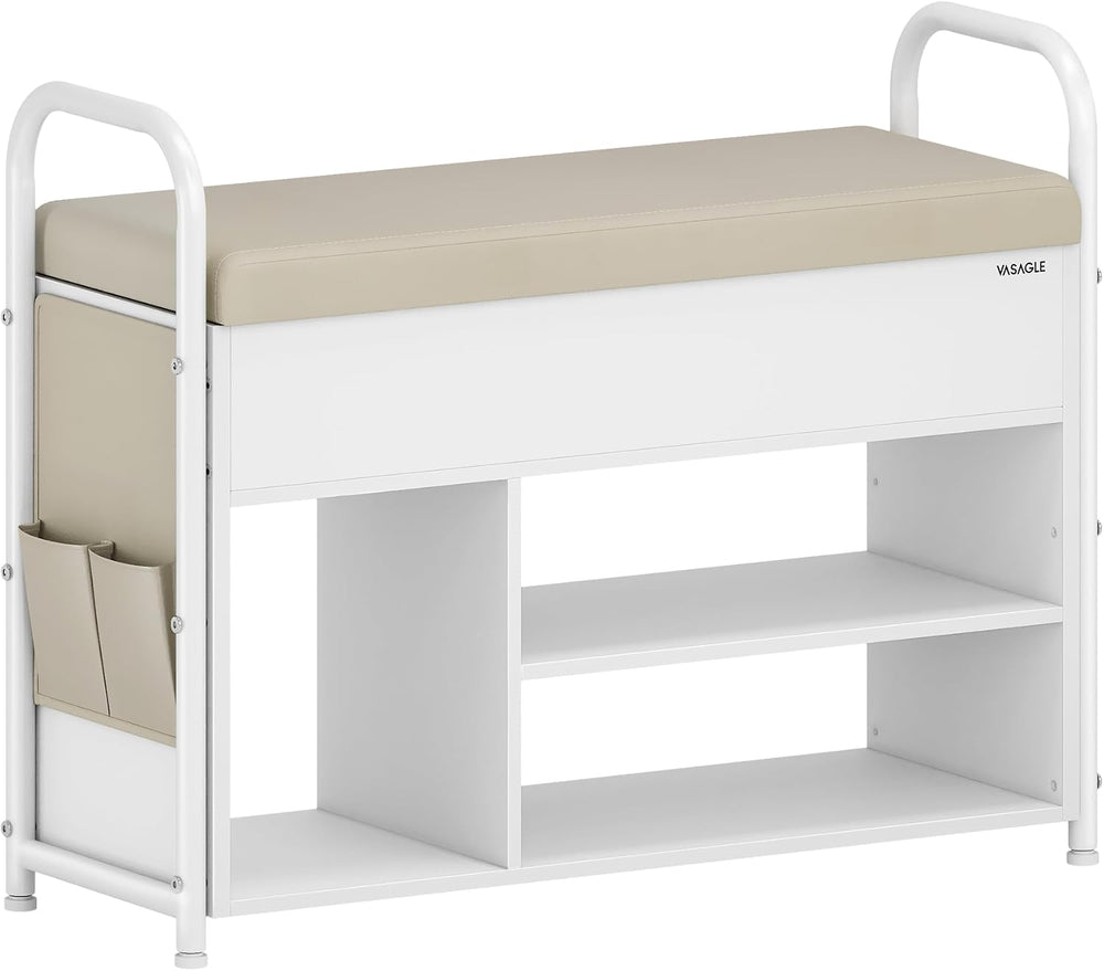 VASAGLE Shoe Bench, Shoe Rack, Inner Storage Under the Lid