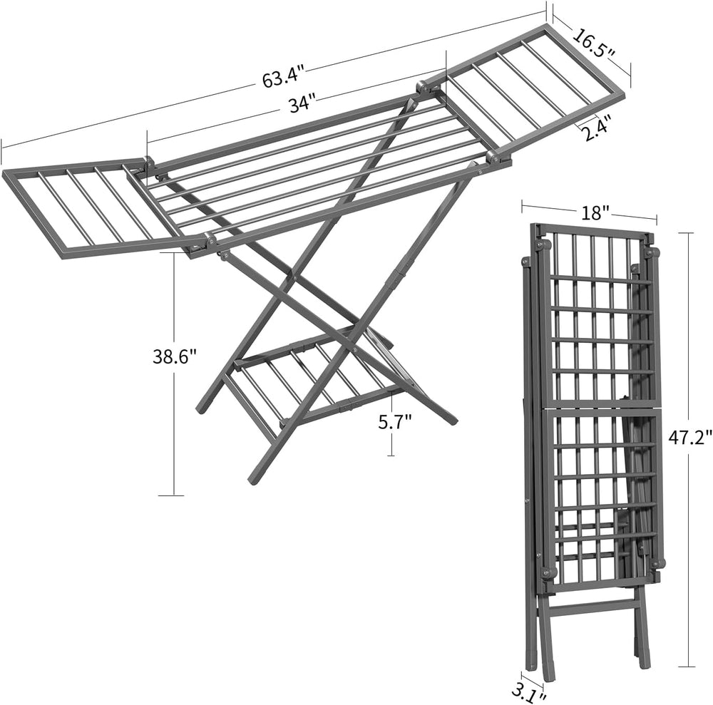Clothes Drying Rack Heavy Duty, Foldable Laundry Dryer Stand for Clothing &am...
