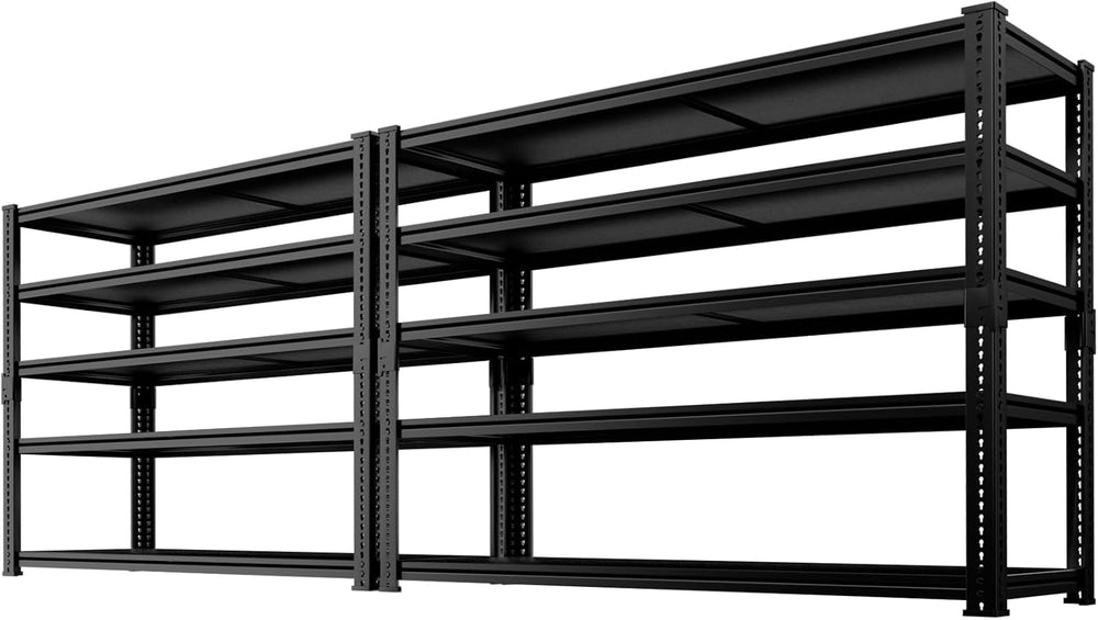 Storage Shelves Heavy Duty 2 PCS, 5-tier Adjustable Metal Industrial Utility