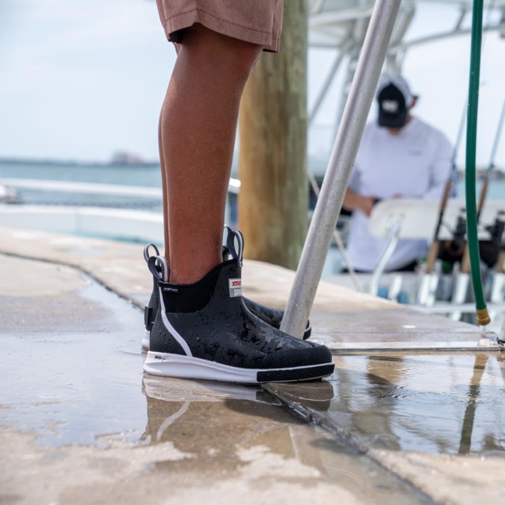 XTRATUF 6” Men’s Ankle Deck Boot Sport - 30% Lighter, 100% Waterproof Rubber ...