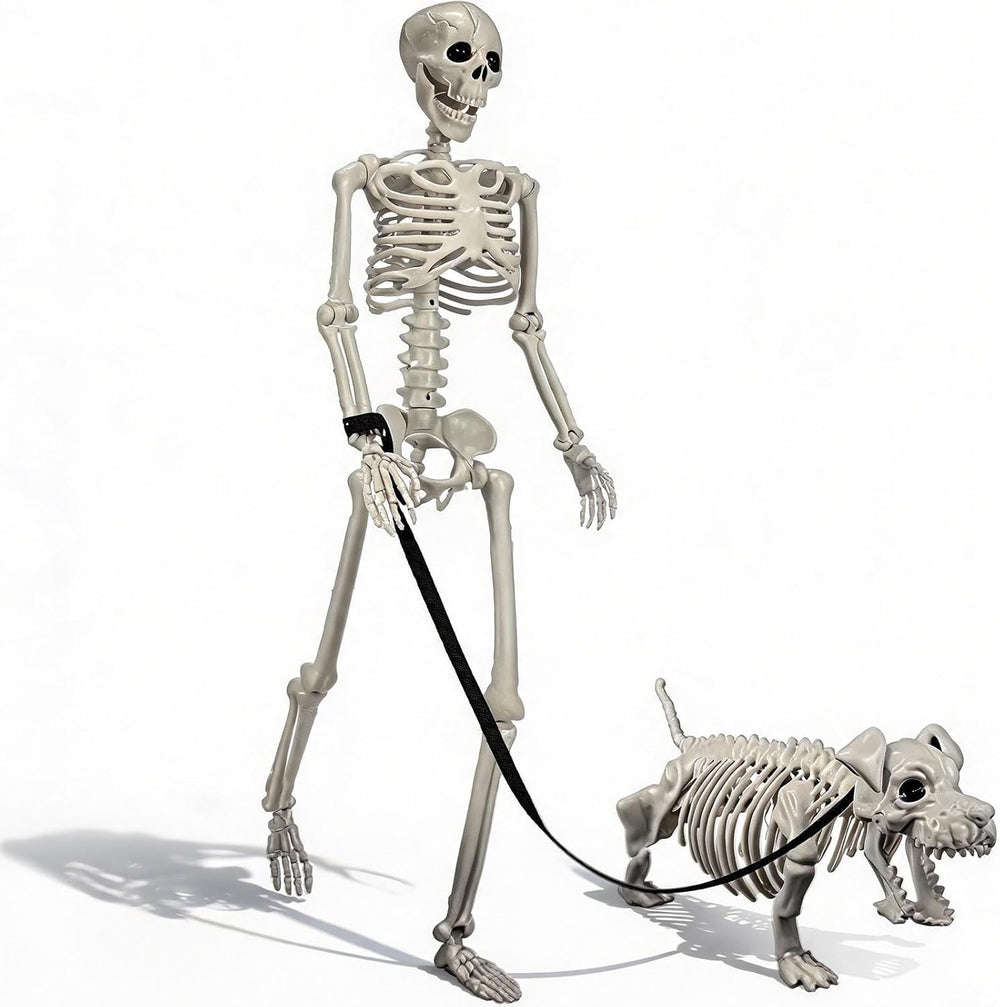 Human & Dog Skeleton Halloween Decorations Outdoor/Indoor
