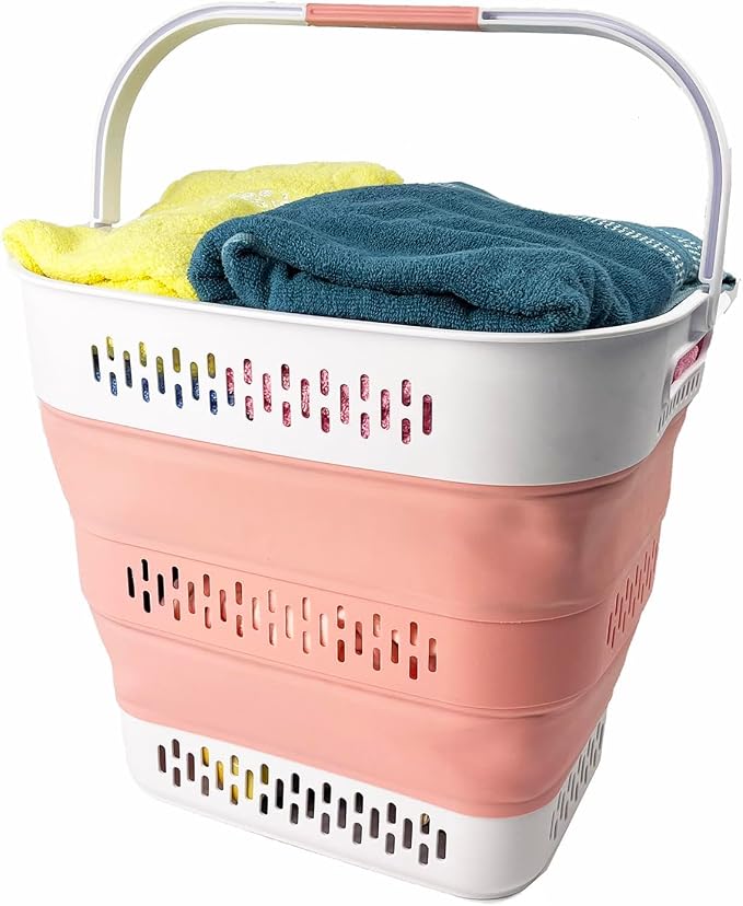 SAMMART 40L Collapsible Plastic Laundry Basket