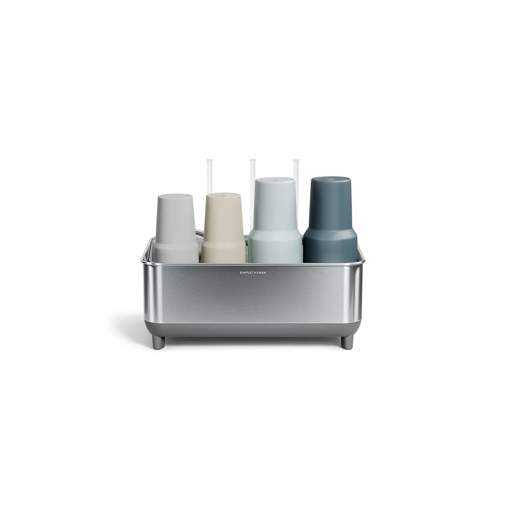 simplehuman Bottle Dock, Fast Drying Bottle Rack with Steel Frame & Diato...