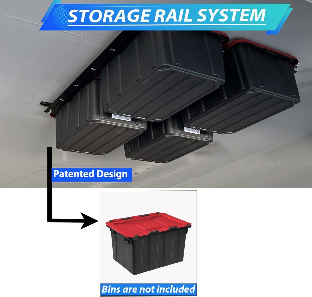 Overhead Garage Storage Rack, Adjustable Ceiling Storage Rack