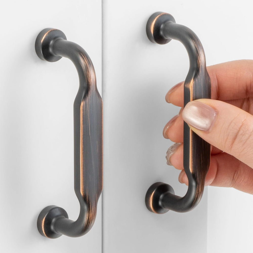 3 Inch Oil Rubbed Bronze Cabinet Pulls 10 Pack, Footed Handles P2302