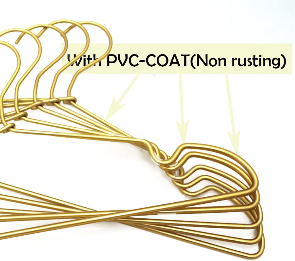 30 Pack Gold Matt Metal Hangers Coat Clothes Hangers with Notches,16.5" ...