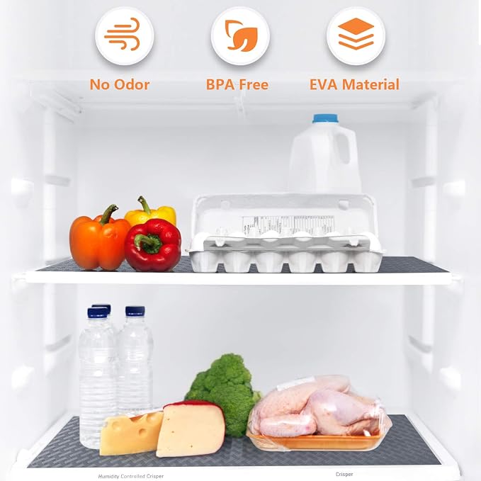 Shelf Liners for Kitchen Cabinets Refrigerator Liners Waterproof & Oil-Proof