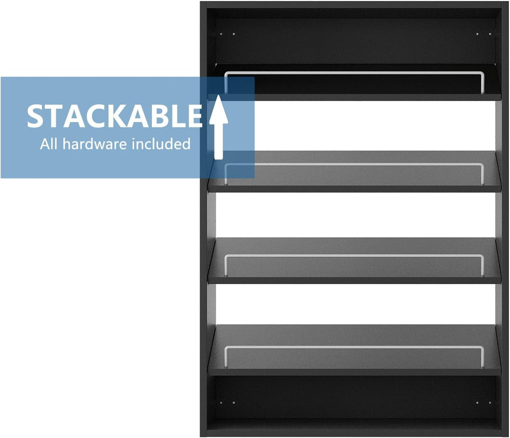 Shoe Shelf Short Tower Closet Unit, Modular Wood Closet System Organizer with...