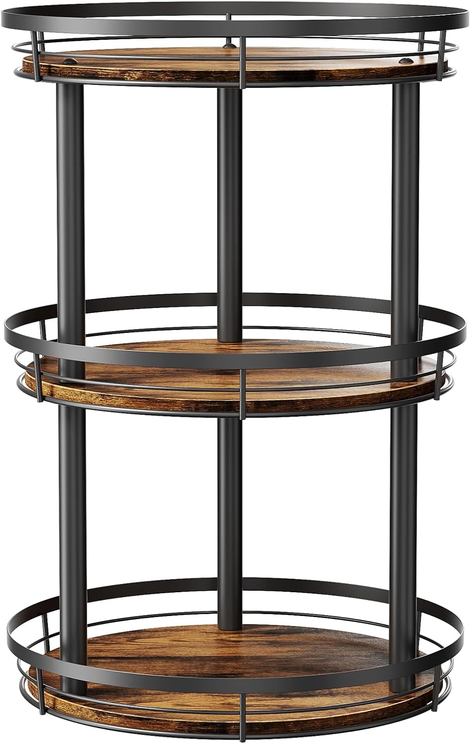 LAMU Rotating Spice Rack Lazy Susan Seasoning Organizer for Cabinet Kitchen