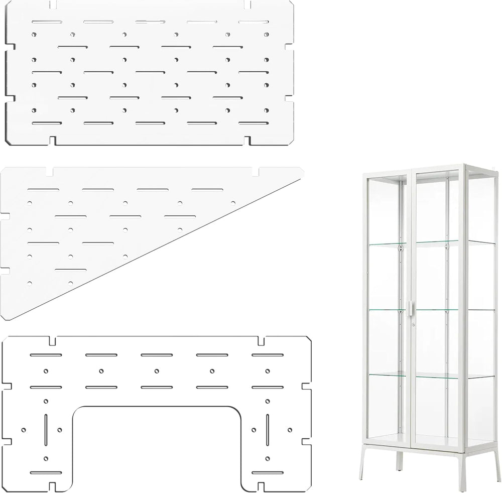LUVCOSY Acrylic Shelves for IKEA Milsbo Tall Greenhouse Cabinet- 8mm Thick, C...